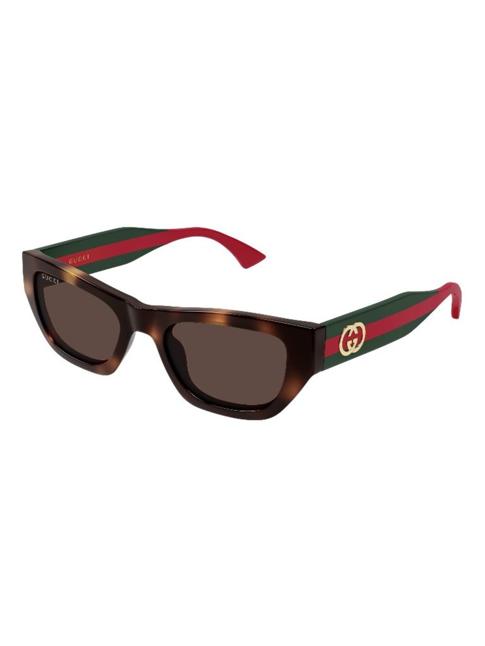 New Gucci Women's Sunglasses Havana Brown Lens Acetate Frame GG2116S 002 52